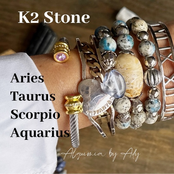 K2 jasper sphere drops long dangle earrings grounding/third eye chakra brass - Picture 3 of 5